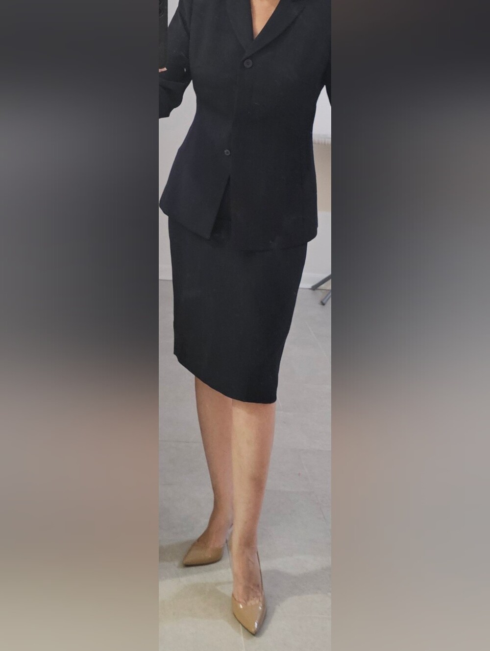 Kasper Black Tailored Navy 2 Piece Suit Size 6